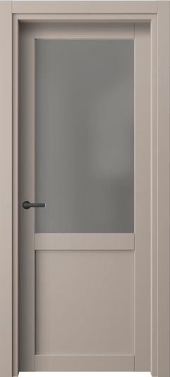 Дверь межкомнатная 2122 ПЭСК Серый сатин триплекс. Цвет ПЭТ серо-коричневый . Материал ПЭТ. Коллекция Нео. Картинка.