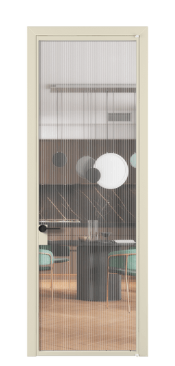 Дверь межкомнатная АЛПЛ040.01 АБСР MORU. Цвет Алюминий бежево-серый. Материал Алюминий в эмали. Коллекция Формато. Картинка.