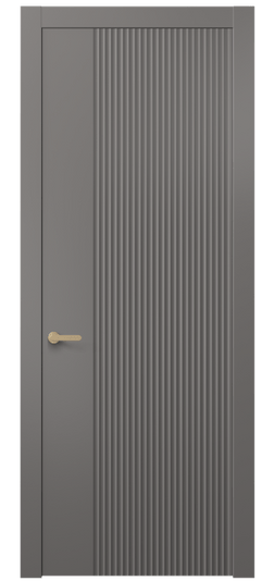 Дверь межкомнатная АКП 8643 МКЛС. Цвет Матовый классический серый. Материал Гладкая эмаль. Коллекция Альба. Картинка.
