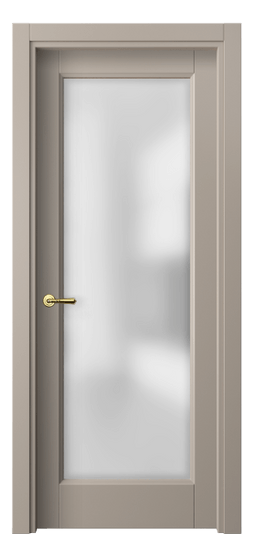 Дверь межкомнатная 1402 МБСК САТ. Цвет Матовый бисквитный. Материал Гладкая эмаль. Коллекция Галант. Картинка.