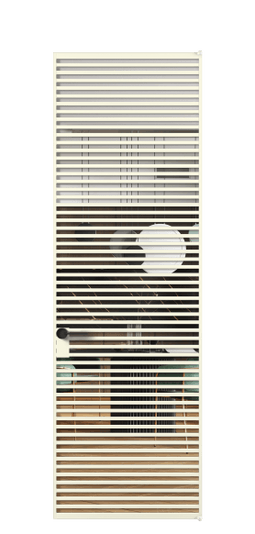 Дверь межкомнатная АЛПЛ040.06 Crystalvision АМБ. Цвет Алюминий молочно-белый. Материал Алюминий в эмали. Коллекция Формато. Картинка.