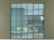 Перегородка Формато внутри проёма 3 створки