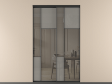 Перегородка Mosaic внутри проёма двустворчатая