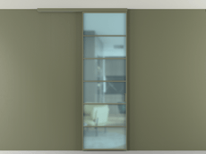 Перегородка Формато вдоль стены на потолок 1 створка