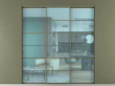 Перегородка Формато внутри проёма 3 створки