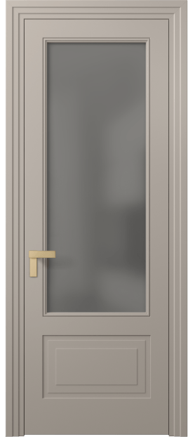 Дверь межкомнатная 8342 МБСК Серый сатин. Цвет Матовый бисквитный. Материал Гладкая эмаль. Коллекция Рокка. Картинка.