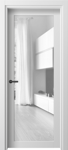 Дверь межкомнатная 2102 neo БШ ПРОЗ. Цвет Белый шёлк. Материал Ciplex ламинатин. Коллекция Neo. Картинка.
